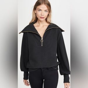Varley Vine half zip, black small